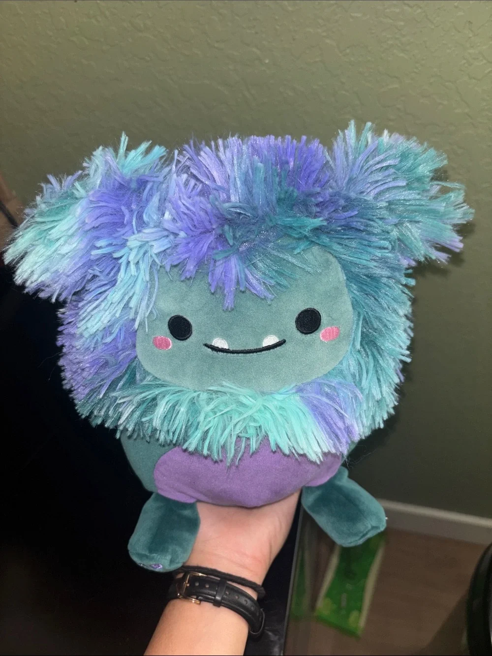 JT Squishmallows Plush Big Foot Stuffed Animal in Teal, Purple and Turquoise